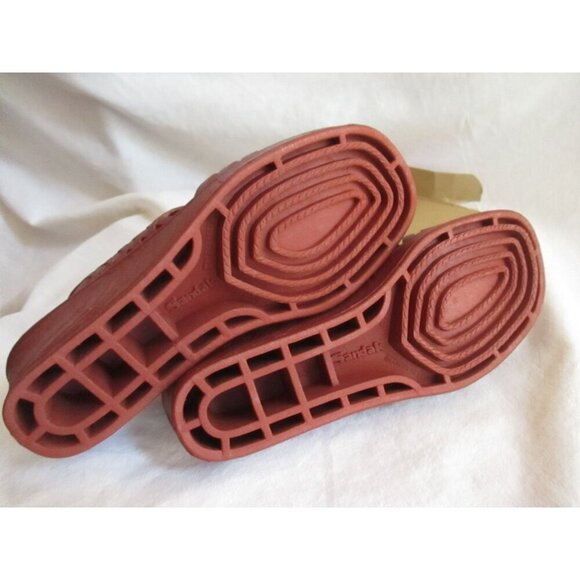 Vintage Womens Sandals 7 US 24 mexico Sandak Molded Rubber Brown Isabel NOS - Picture 5 of 10